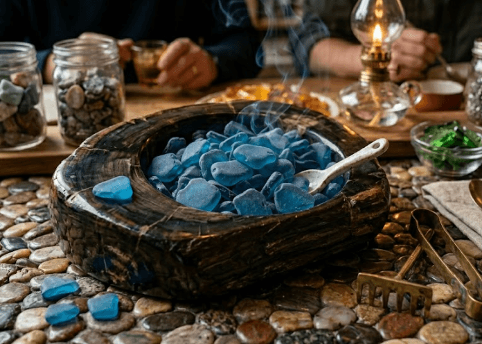 Smoked Cerulean Sea Glass